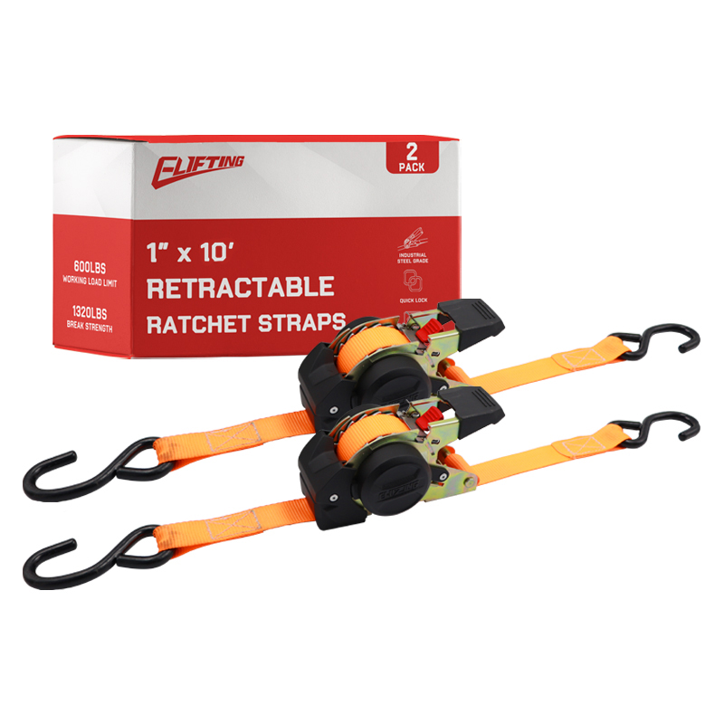 Elifting 1 "x 10" cinghia a cricchetto automatico a scomparsa (2 pacchetti)